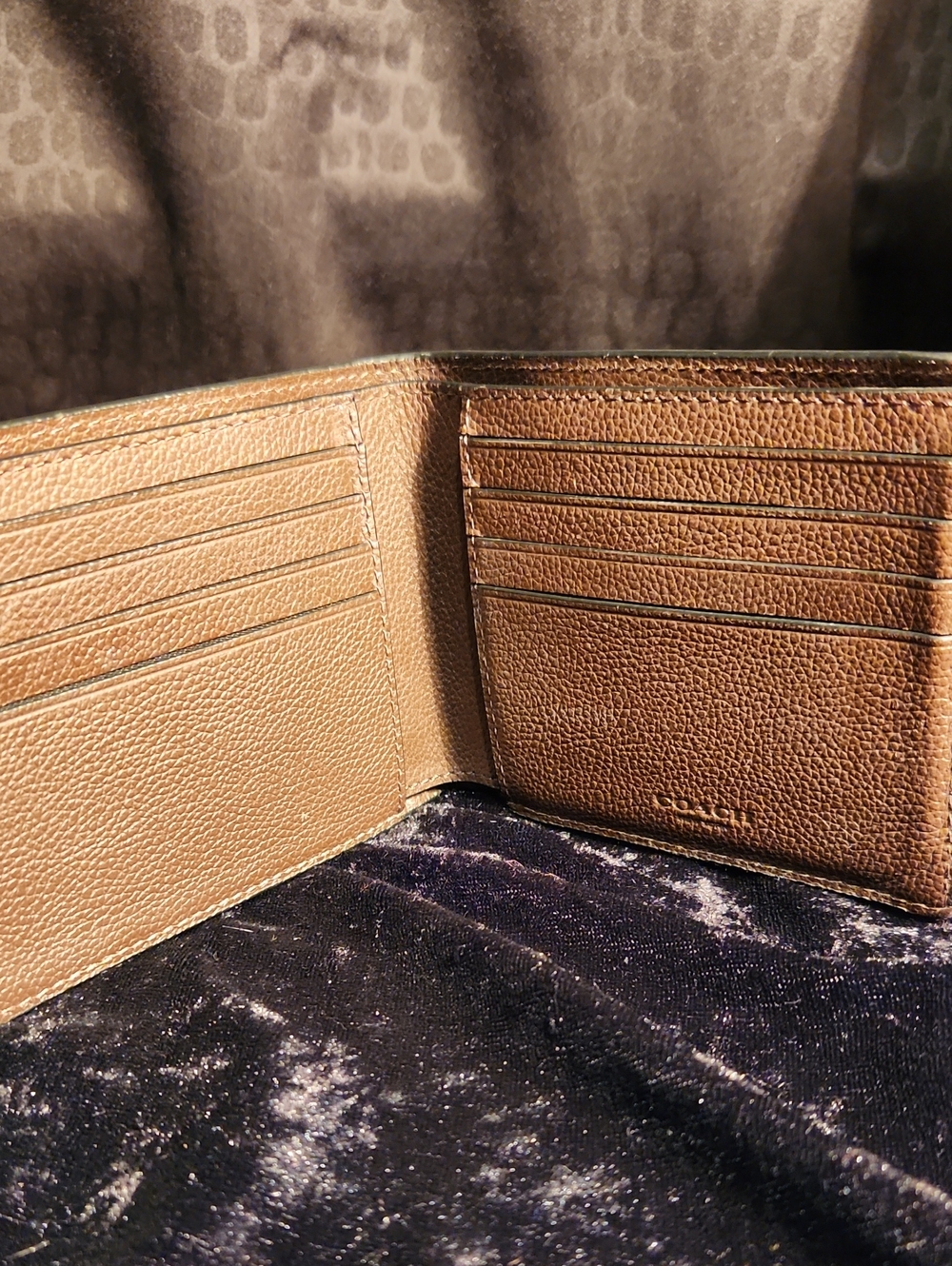 Coach Leather Bi-Fold Wallet in Brown - Picture 6 of 8